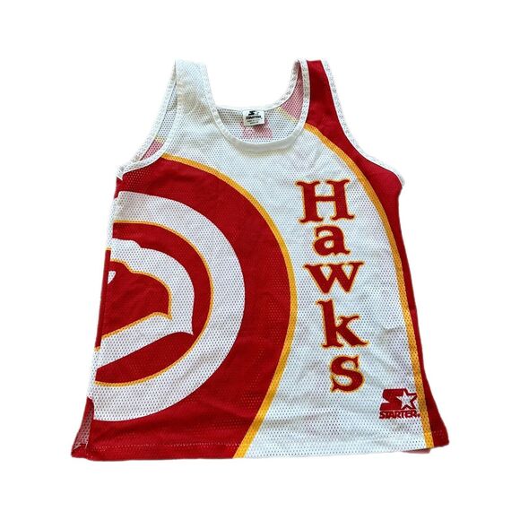 Vintage Atlanta Hawks Jersey Mens M‎ Starter 90s Mesh Basketball - Picture 1 of 6